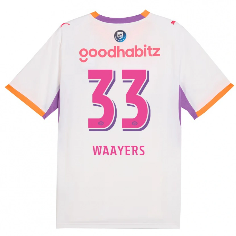 Danxen Hombre Camiseta Eus Waayers #33 Blanco Púrpura Naranja 2ª Equipación 2026/27 La Camisa