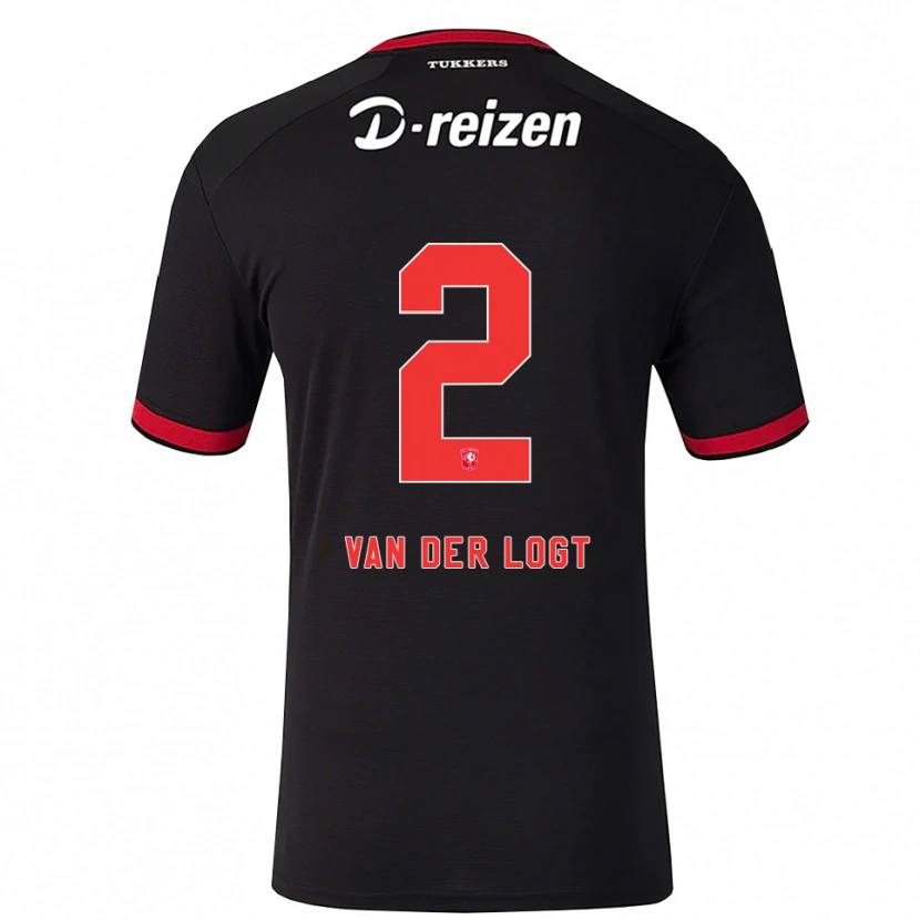 Danxen Hombre Camiseta Jim Van Der Logt #2 Rojo Blanco Negro 2ª Equipación 2026/27 La Camisa