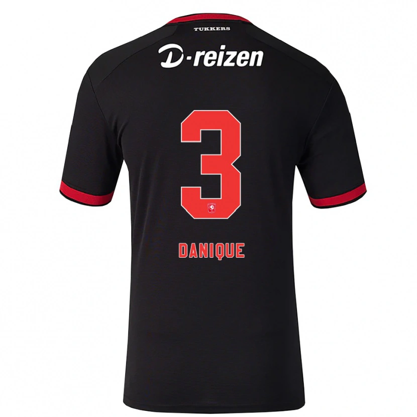 Danxen Hombre Camiseta Danique Kerkdijk #3 Rojo Blanco Negro 2ª Equipación 2026/27 La Camisa