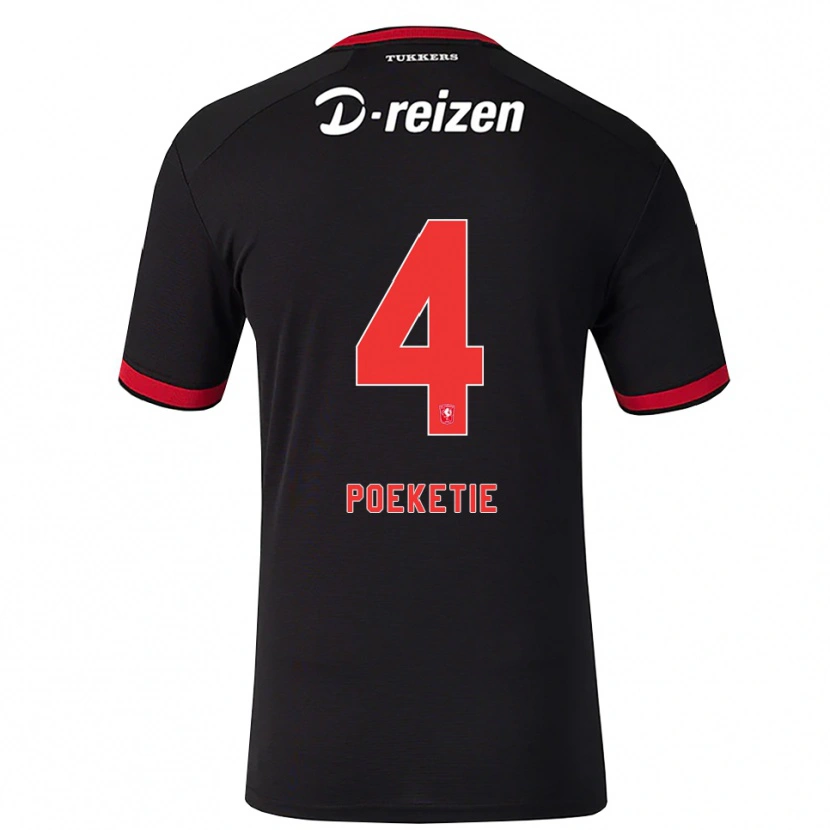 Danxen Hombre Camiseta Maik Poeketie #4 Rojo Blanco Negro 2ª Equipación 2026/27 La Camisa