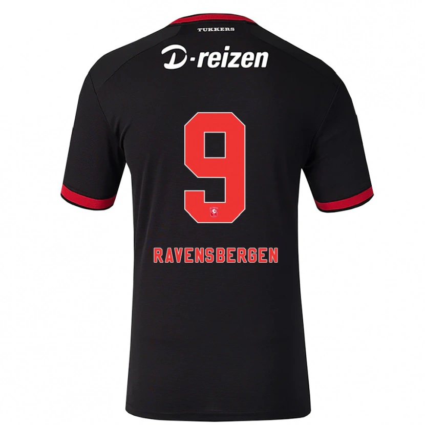 Danxen Hombre Camiseta Jaimy Ravensbergen #9 Rojo Blanco Negro 2ª Equipación 2026/27 La Camisa