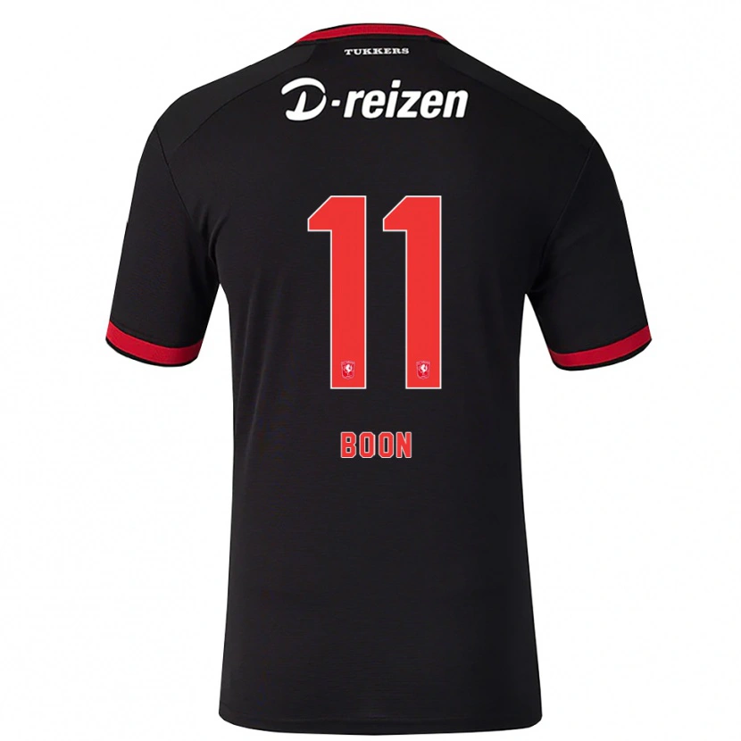 Danxen Hombre Camiseta Damian Boon #11 Rojo Blanco Negro 2ª Equipación 2026/27 La Camisa