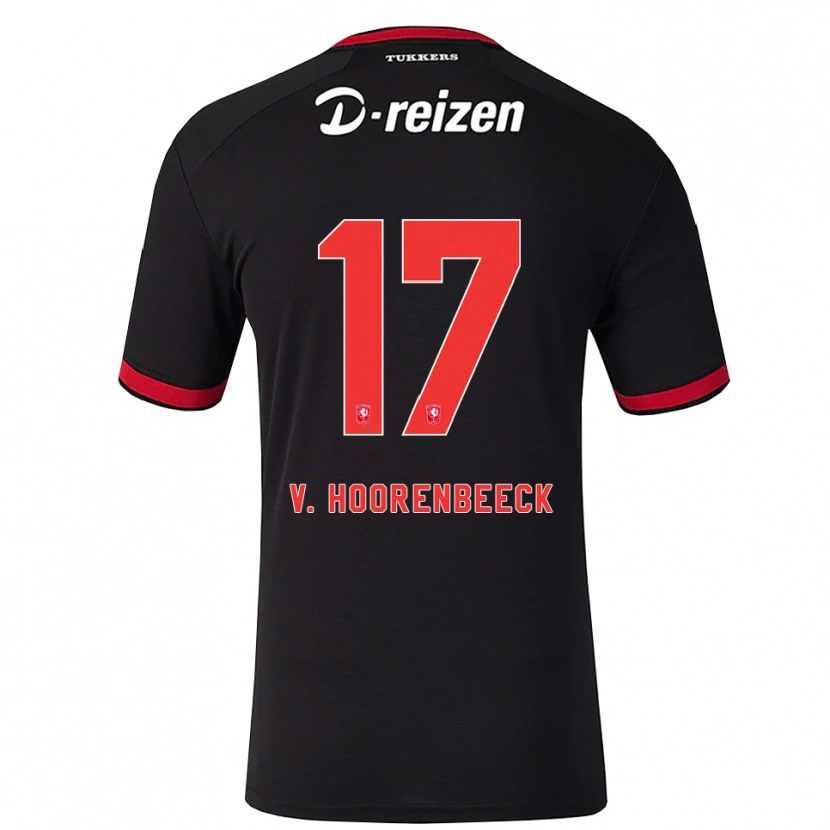 Danxen Hombre Camiseta Alec Van Hoorenbeeck #17 Rojo Blanco Negro 2ª Equipación 2026/27 La Camisa