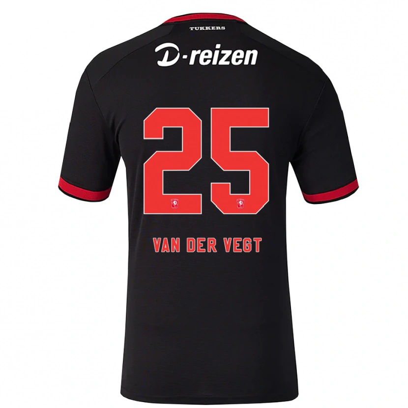 Danxen Hombre Camiseta Imre Van Der Vegt #25 Rojo Blanco Negro 2ª Equipación 2026/27 La Camisa