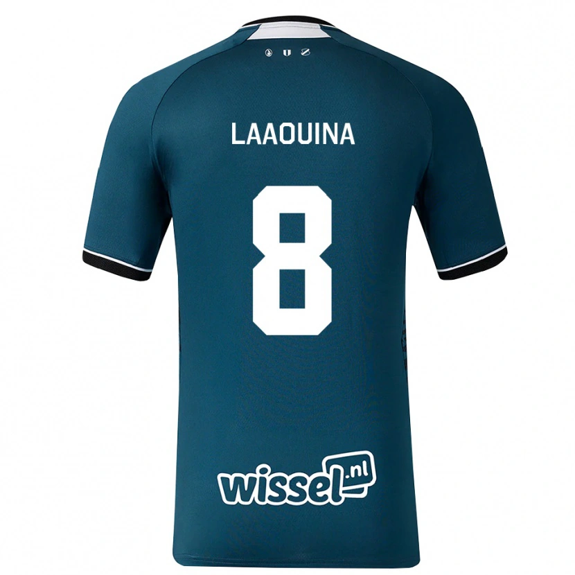 Danxen Hombre Camiseta Driss Laaouina #8 Grisardodarkslategray Blanco 2ª Equipación 2026/27 La Camisa