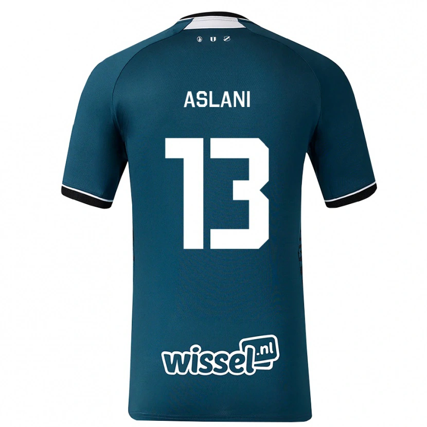 Danxen Hombre Camiseta Abdullah Aslani #13 Grisardodarkslategray Blanco 2ª Equipación 2026/27 La Camisa