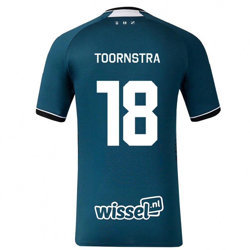 Danxen Hombre Camiseta Jens Toornstra #18 Grisardodarkslategray Blanco 2ª Equipación 2026/27 La Camisa