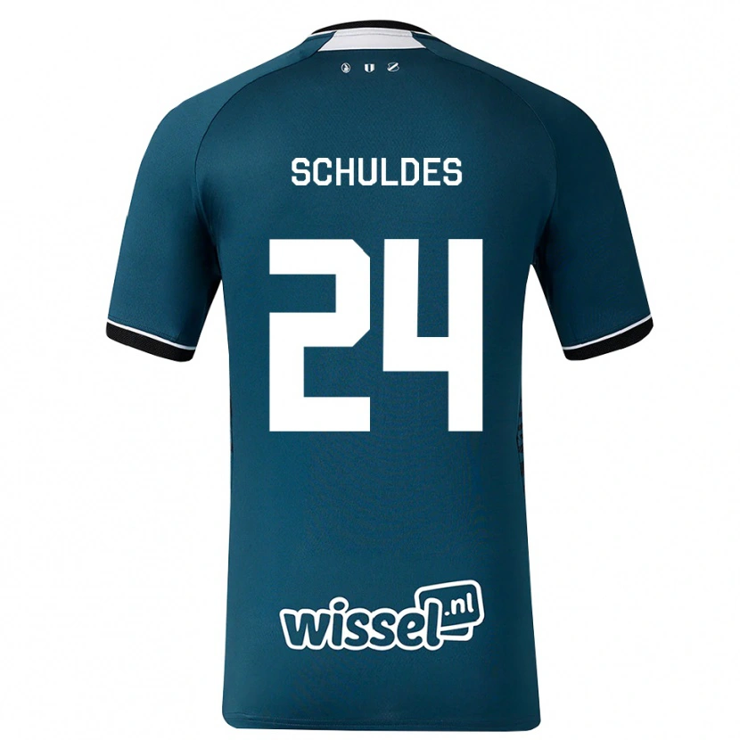 Danxen Hombre Camiseta Jamie Schuldes #24 Grisardodarkslategray Blanco 2ª Equipación 2026/27 La Camisa