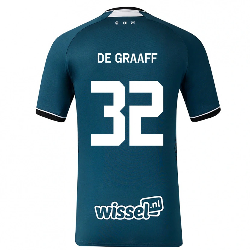 Danxen Hombre Camiseta Tom De Graaff #32 Grisardodarkslategray Blanco 2ª Equipación 2026/27 La Camisa