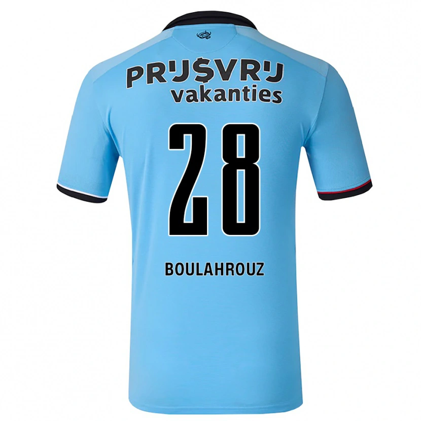 Danxen Hombre Camiseta Rayan Boulahrouz #28 Azulcieloprofundo Negro Rojo 2ª Equipación 2026/27 La Camisa