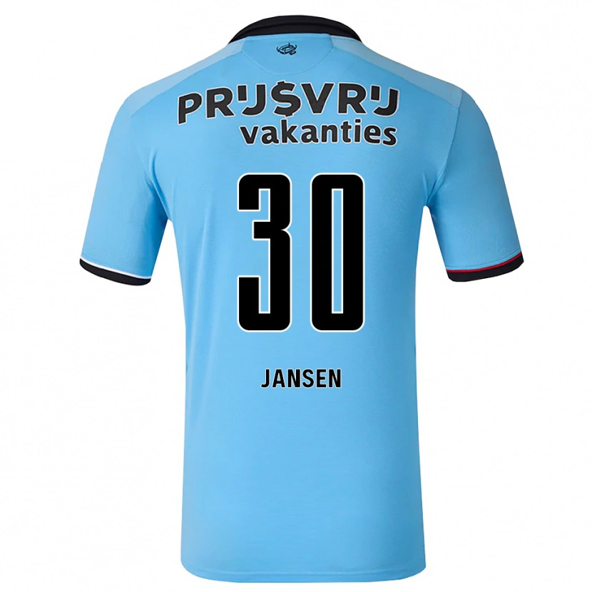 Danxen Hombre Camiseta Thijs Jansen #30 Azulcieloprofundo Negro Rojo 2ª Equipación 2026/27 La Camisa