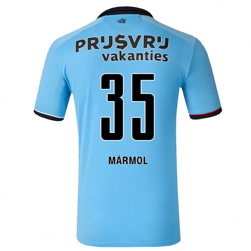 Danxen Hombre Camiseta Mika Mármol #35 Azulcieloprofundo Negro Rojo 2ª Equipación 2026/27 La Camisa