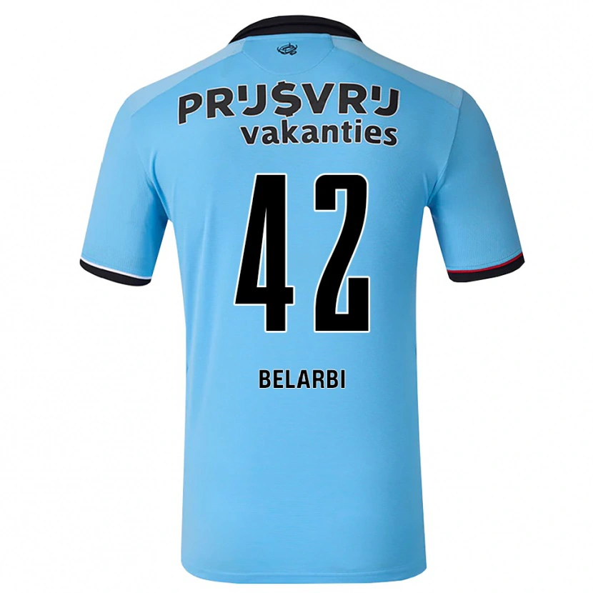 Danxen Hombre Camiseta Abdel Belarbi #42 Azulcieloprofundo Negro Rojo 2ª Equipación 2026/27 La Camisa
