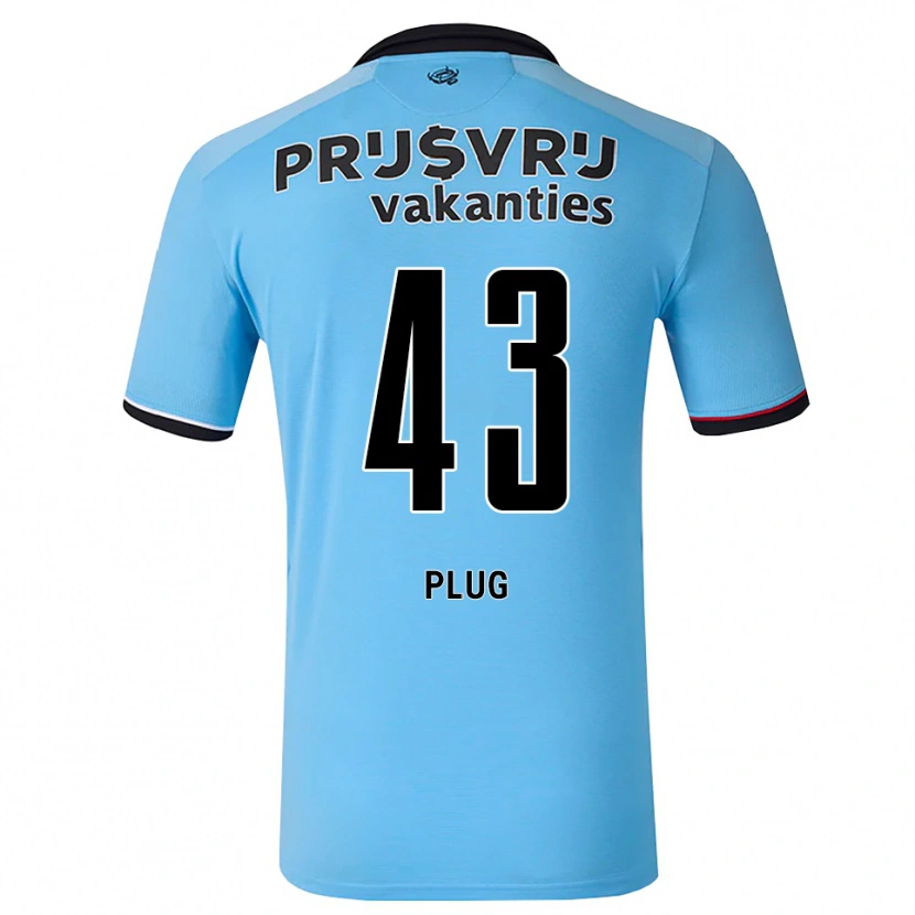 Danxen Hombre Camiseta Jan Plug #43 Azulcieloprofundo Negro Rojo 2ª Equipación 2026/27 La Camisa