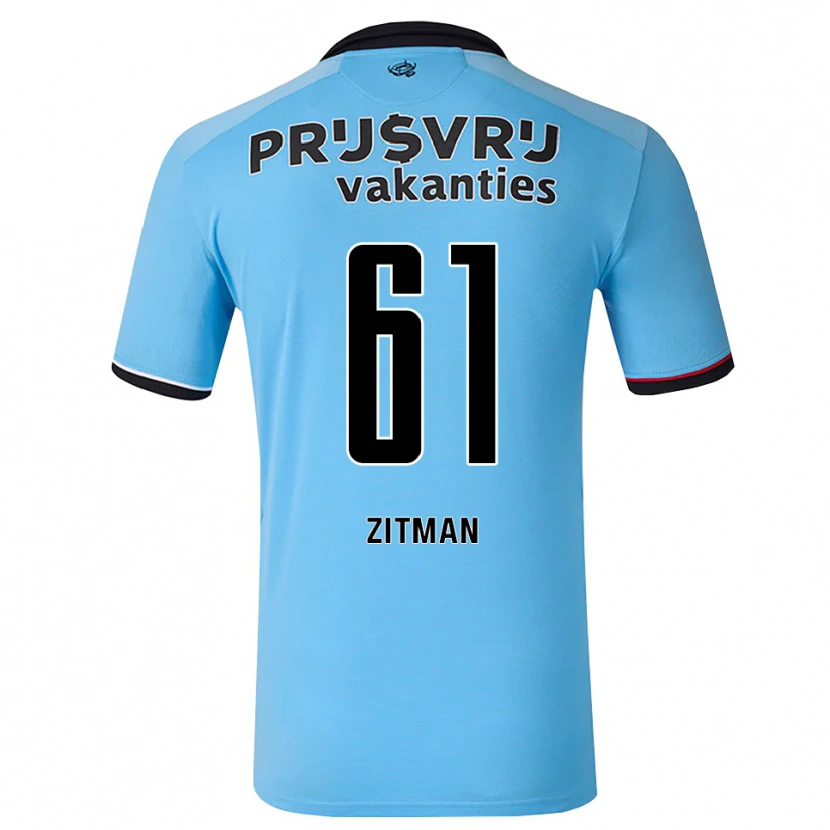 Danxen Hombre Camiseta Sven Zitman #61 Azulcieloprofundo Negro Rojo 2ª Equipación 2026/27 La Camisa
