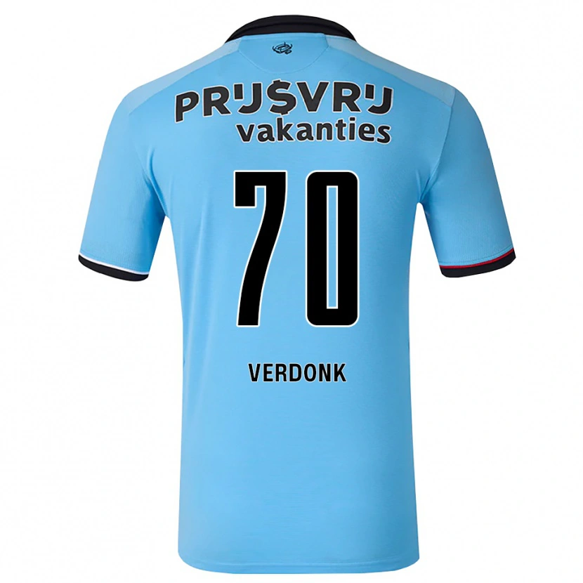 Danxen Hombre Camiseta Sem Verdonk #70 Azulcieloprofundo Negro Rojo 2ª Equipación 2026/27 La Camisa