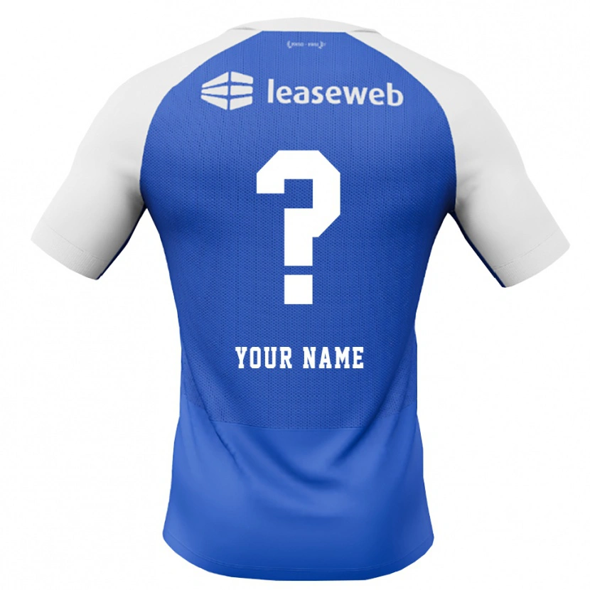 Danxen Hombre Camiseta Su Nombre #0 Azuldodger Rojo Blanco 2ª Equipación 2026/27 La Camisa
