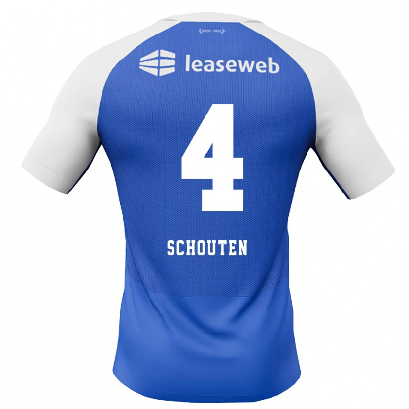 Danxen Hombre Camiseta Lewis Schouten #4 Azuldodger Rojo Blanco 2ª Equipación 2026/27 La Camisa