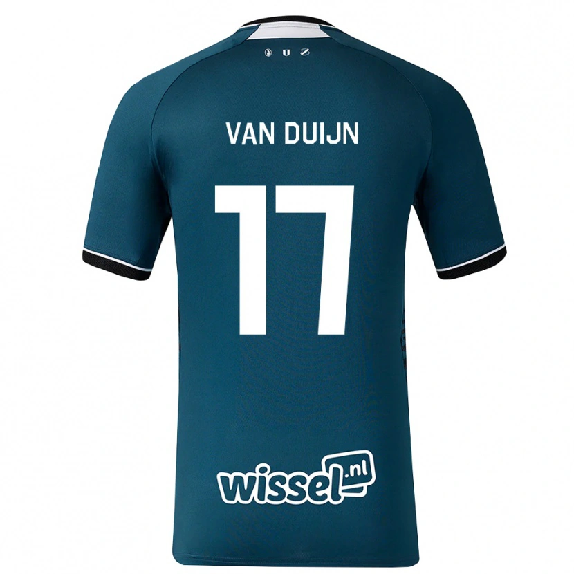 Danxen Hombre Camiseta Sem Van Duijn #17 Grisardodarkslategray Blanco 2ª Equipación 2026/27 La Camisa