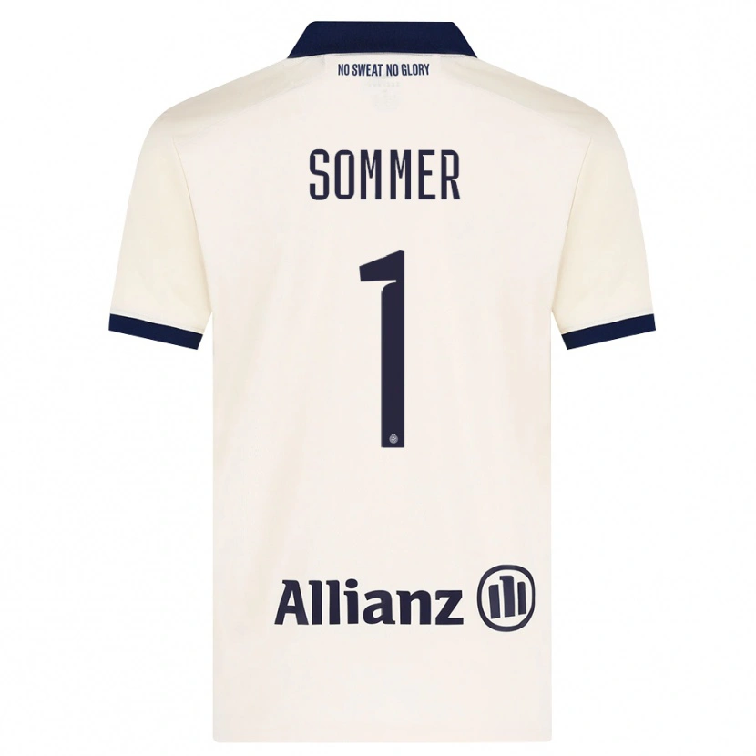Danxen Hombre Camiseta Yann Sommer #1 Beige Negro 2ª Equipación 2026/27 La Camisa
