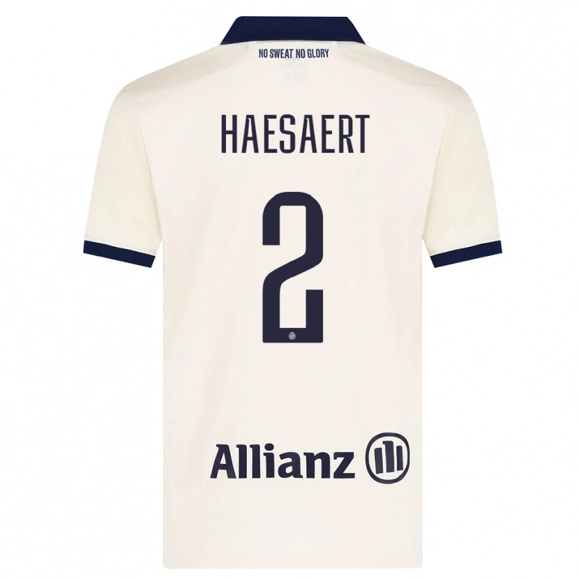 Danxen Hombre Camiseta Mateo Haesaert #2 Beige Negro 2ª Equipación 2026/27 La Camisa