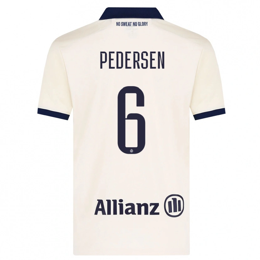 Danxen Hombre Camiseta Lara Pedersen #6 Beige Negro 2ª Equipación 2026/27 La Camisa