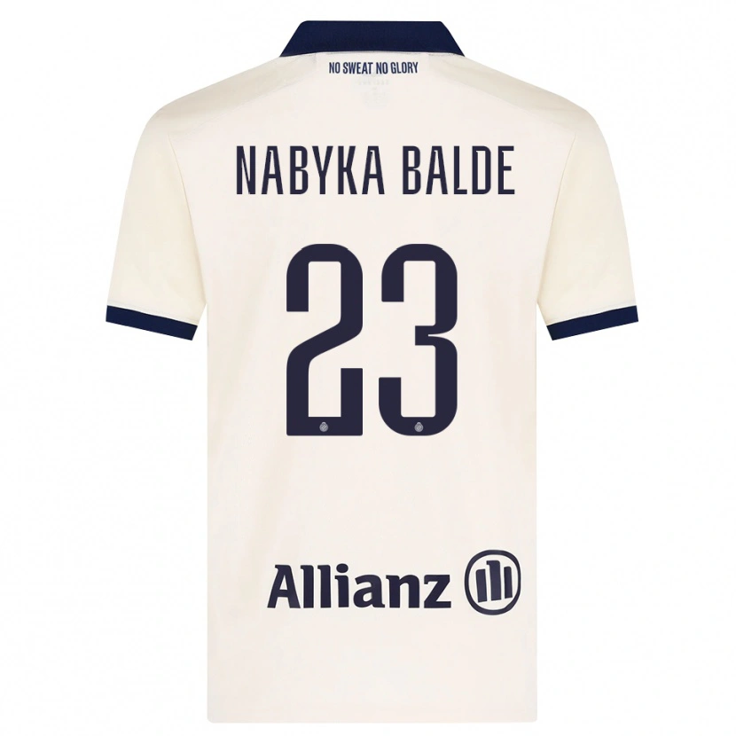 Danxen Hombre Camiseta Mamadou Balde #23 Beige Negro 2ª Equipación 2026/27 La Camisa
