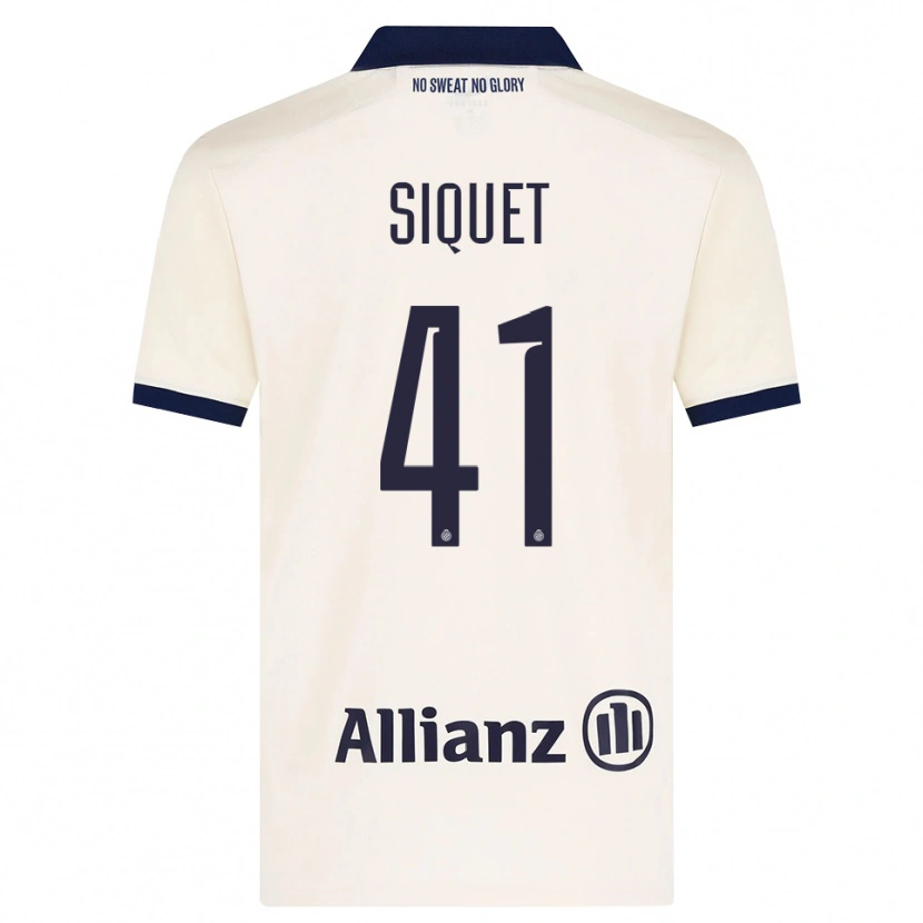 Danxen Hombre Camiseta Hugo Siquet #41 Beige Negro 2ª Equipación 2026/27 La Camisa