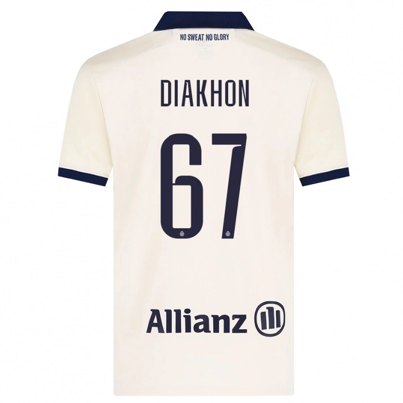 Danxen Hombre Camiseta Mamadou Diakhon #67 Beige Negro 2ª Equipación 2026/27 La Camisa