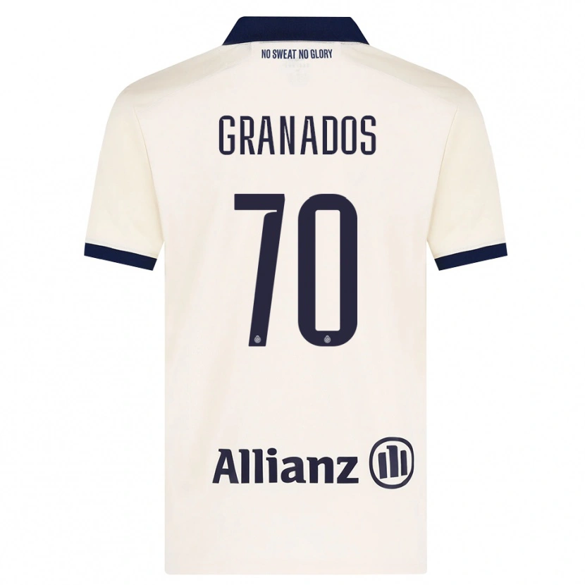 Danxen Hombre Camiseta Alejandro Granados #70 Beige Negro 2ª Equipación 2026/27 La Camisa