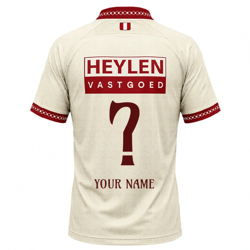 Danxen Hombre Camiseta Su Nombre #0 Beige Rojo 2ª Equipación 2026/27 La Camisa