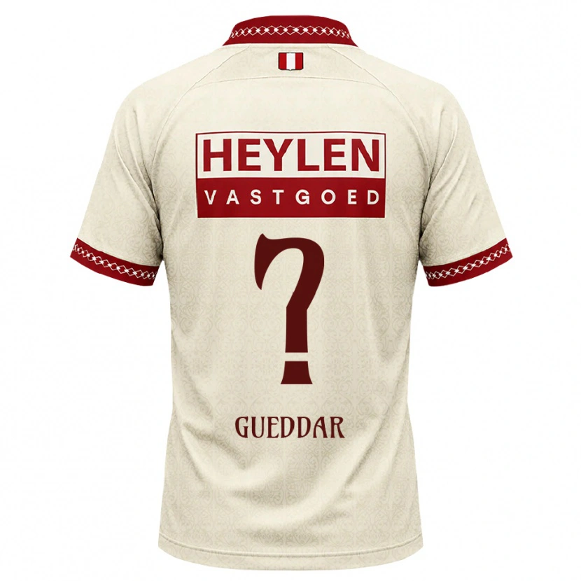Danxen Hombre Camiseta Zakaria Gueddar #0 Beige Rojo 2ª Equipación 2026/27 La Camisa