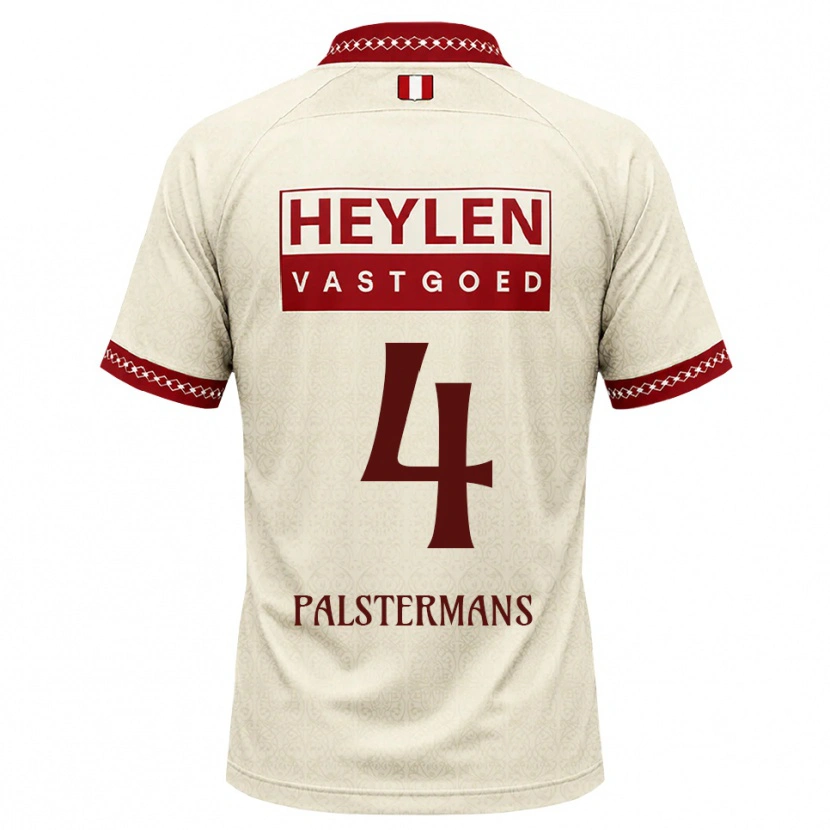 Danxen Hombre Camiseta Jasper Palstermans #4 Beige Rojo 2ª Equipación 2026/27 La Camisa