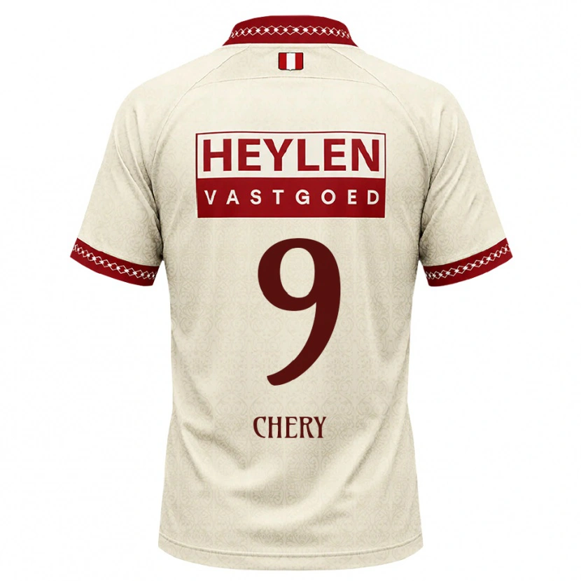 Danxen Hombre Camiseta Tjaronn Chery #9 Beige Rojo 2ª Equipación 2026/27 La Camisa