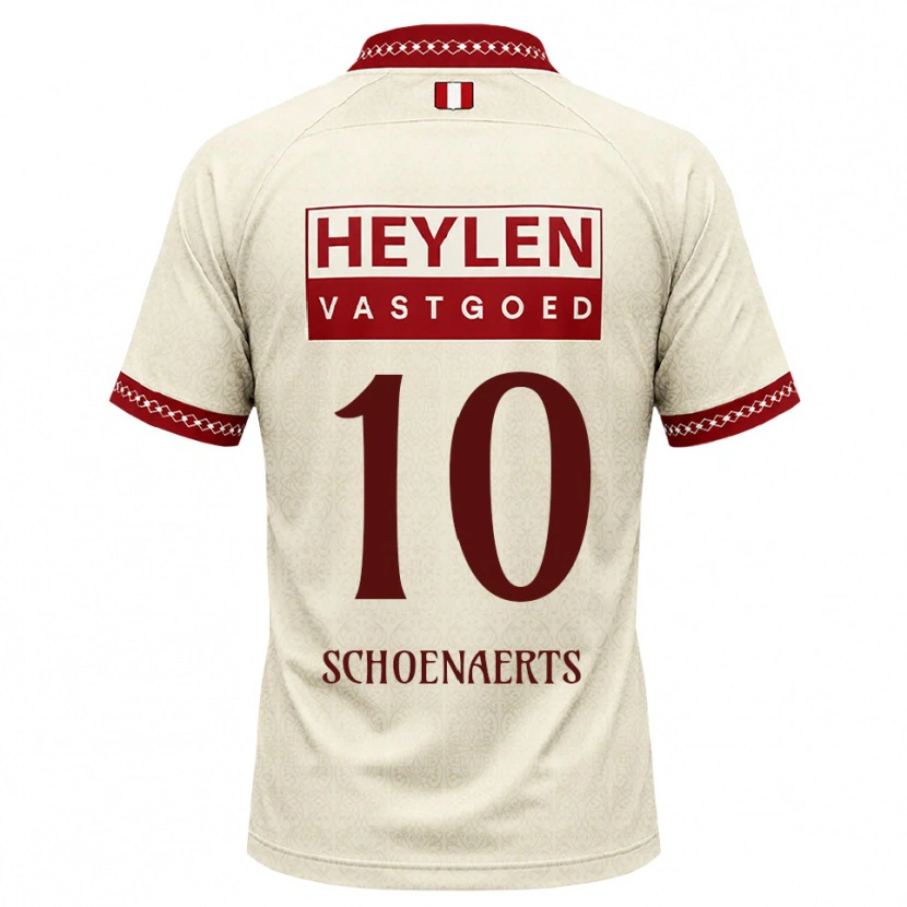 Danxen Hombre Camiseta Nand Schoenaerts #10 Beige Rojo 2ª Equipación 2026/27 La Camisa