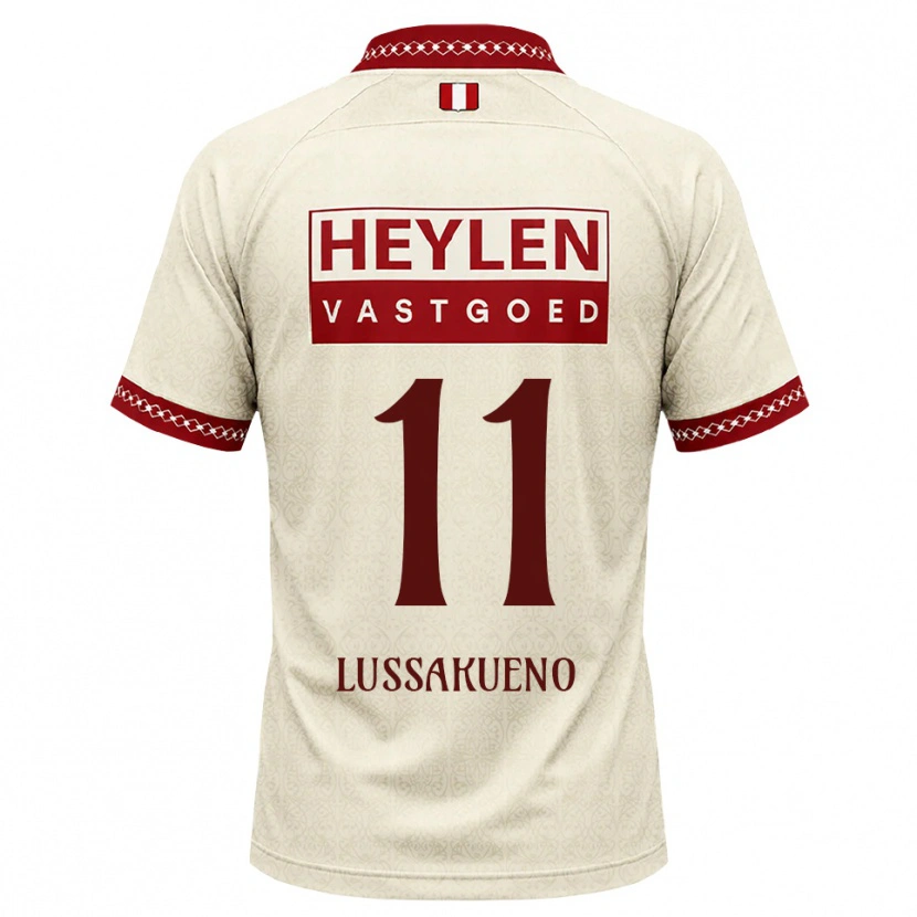 Danxen Hombre Camiseta Valentino Lussakueno #11 Beige Rojo 2ª Equipación 2026/27 La Camisa