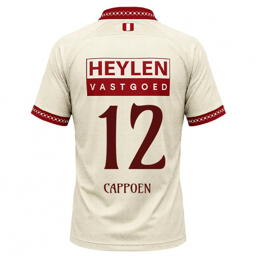 Danxen Hombre Camiseta Logan Cappoen #12 Beige Rojo 2ª Equipación 2026/27 La Camisa