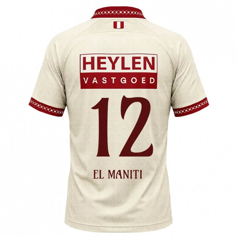 Danxen Hombre Camiseta Naoufal El Maniti #12 Beige Rojo 2ª Equipación 2026/27 La Camisa