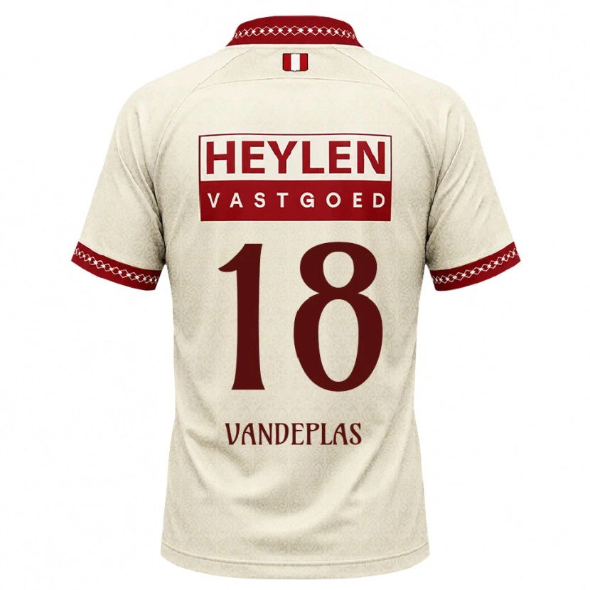 Danxen Hombre Camiseta Gerard Vandeplas #18 Beige Rojo 2ª Equipación 2026/27 La Camisa