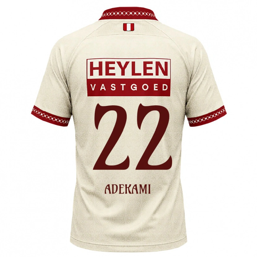 Danxen Hombre Camiseta Farouck Adekami #22 Beige Rojo 2ª Equipación 2026/27 La Camisa