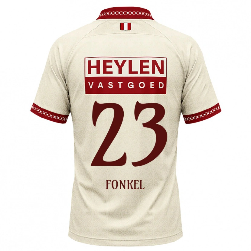 Danxen Hombre Camiseta Djuswhen Fonkel #23 Beige Rojo 2ª Equipación 2026/27 La Camisa