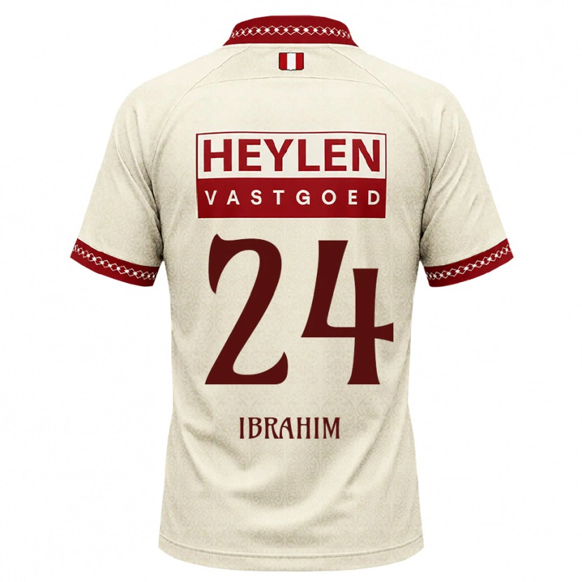 Danxen Hombre Camiseta Aaron Ibrahim #24 Beige Rojo 2ª Equipación 2026/27 La Camisa