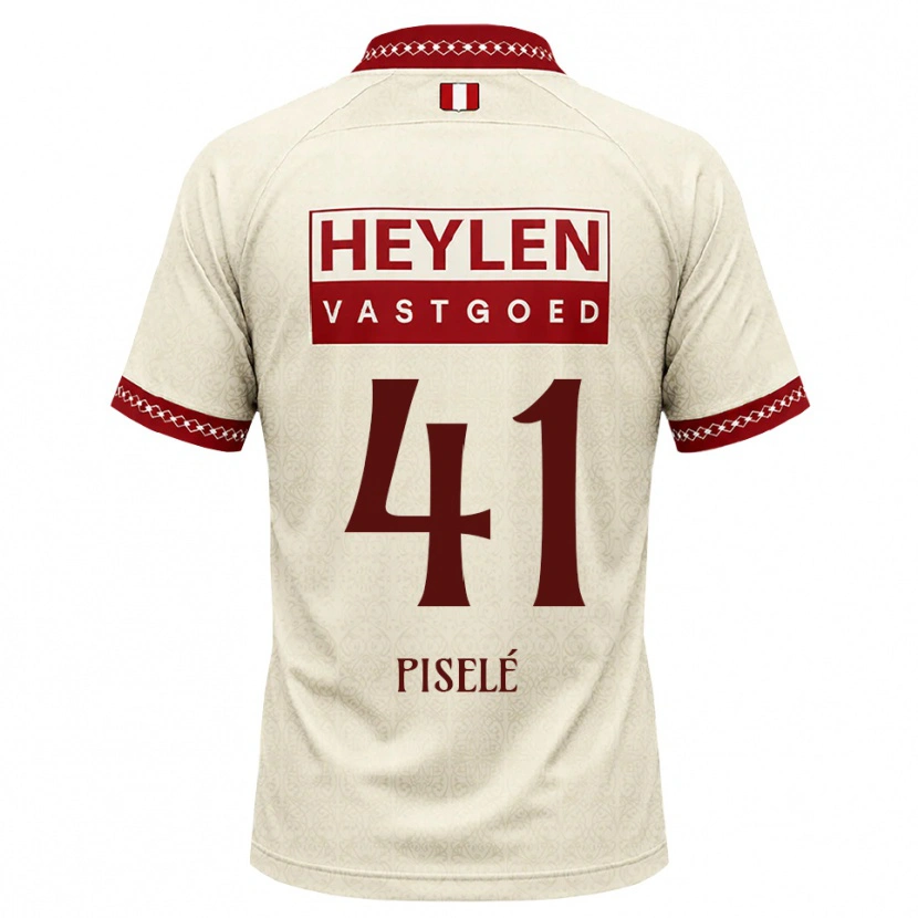 Danxen Hombre Camiseta Lowie Piselé #41 Beige Rojo 2ª Equipación 2026/27 La Camisa