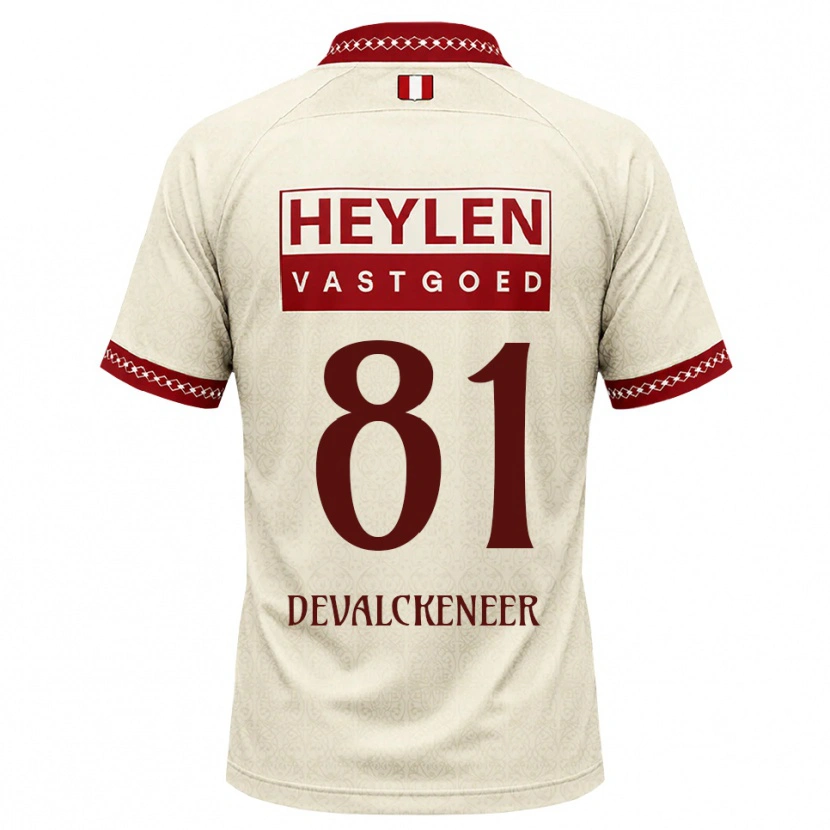 Danxen Hombre Camiseta Niels Devalckeneer #81 Beige Rojo 2ª Equipación 2026/27 La Camisa