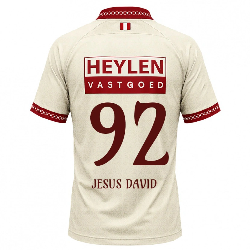 Danxen Hombre Camiseta Gabriel Jesus David #92 Beige Rojo 2ª Equipación 2026/27 La Camisa