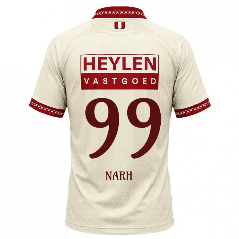 Danxen Hombre Camiseta Luis Narh #99 Beige Rojo 2ª Equipación 2026/27 La Camisa