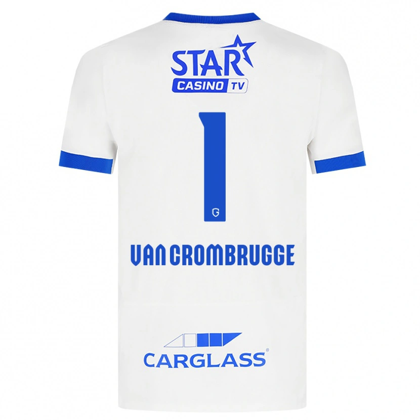 Danxen Hombre Camiseta Hendrik Van Crombrugge #1 Blanco Azul 2ª Equipación 2026/27 La Camisa
