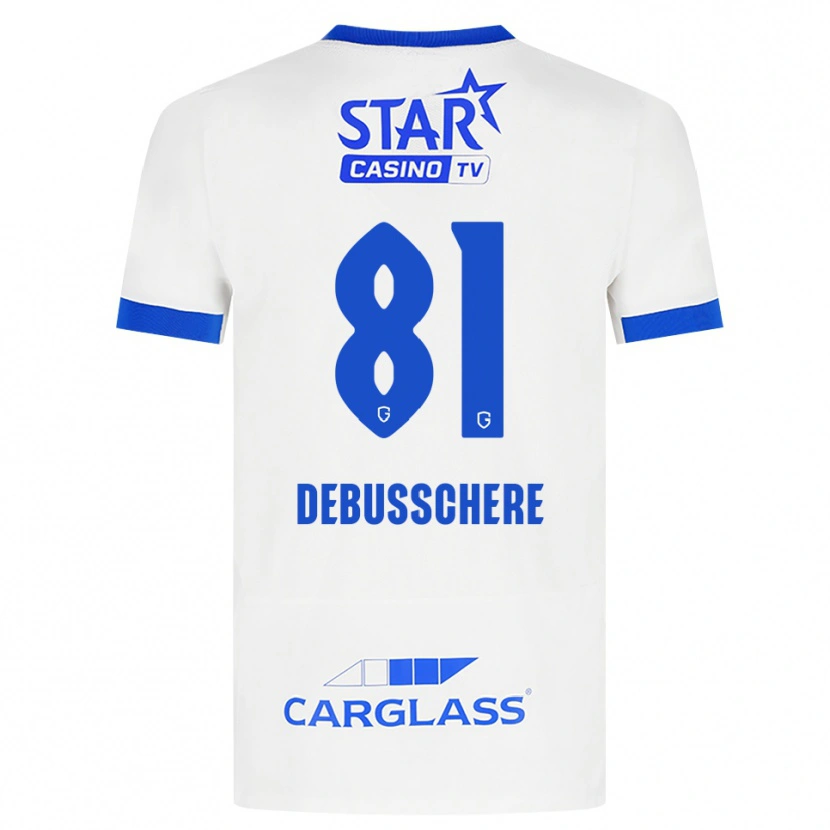 Danxen Hombre Camiseta Vic Debusschere #81 Blanco Azul 2ª Equipación 2026/27 La Camisa