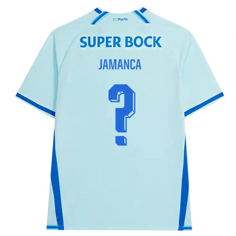 Danxen Hombre Camiseta Tcherno Jamanca #0 Cianclaro Azul Equipación Tercera 2026/27 La Camisa