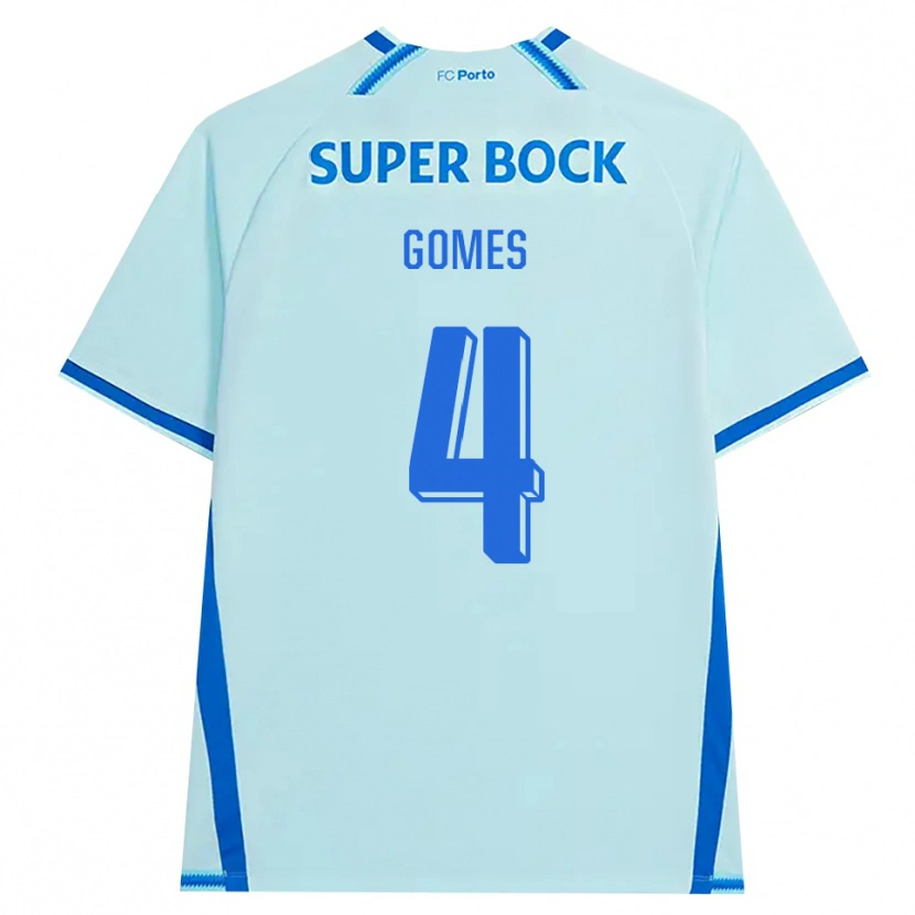 Danxen Hombre Camiseta Salvador Gomes #4 Cianclaro Azul Equipación Tercera 2026/27 La Camisa